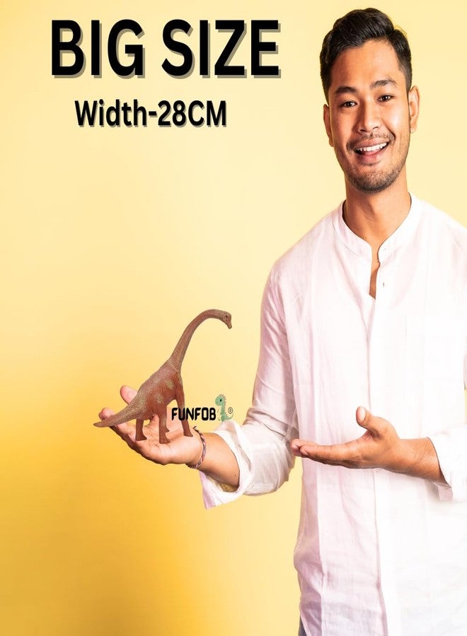 FUNFOB Brachiosaurus Dinosaur Toy Figure Width -28cm | Dinosaur Action Figure Educational Wild Animal Toys for Boys & Girls | Brachiosaurus Long Neck Big Size - Image 2
